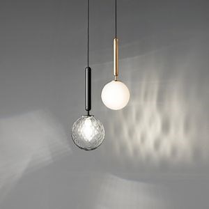 [Hot Item] Modern Glass and Brass/Black Home Hanging Pendant Lamp for Dining Room