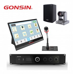 [Hot Item] Digital Desktop LCD Touch Screen Paperless Conference System with Microphones