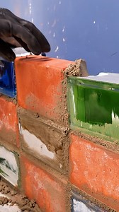 63K views · 74 reactions | Brick Wall Combined with Glass Blocks! | Crafty Panda How | Facebook