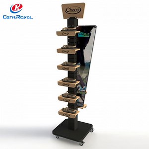 [Hot Item] Custom Slipper Shoe Display Stand for Sneaker Shoe Display for Store Floor Stand Wooden Sport Shop Sandal Rack Shelf Display