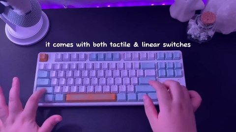 Amazon.com: Magic-Refiner AK873 Gaming Keyboard,Rainbow Led Backlit,Hot-Swappable Linear Red Switch,PBT Keycap,75% TKL Layout,Ergonomic Mechanical Keyboard with Custom Coiled USB/Type-C Aviation Cable(White Grey) : Video Games