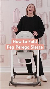 How to Fold Peg Perego Siesta Highchair #babygear #baby #babychair