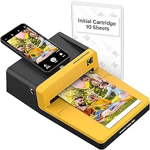 KODAK Mini 2 ERA 4PASS Portable Photo Printer (Yellow, Printer + Initial 8 Sheets + 60 Sheets)