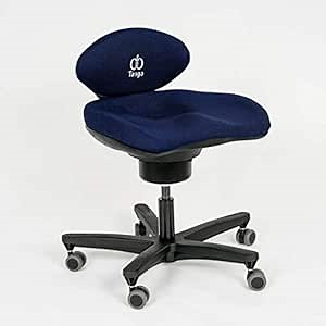 CoreChair Tango Ergonomic Active-Sitting Office Chair | Patented Design to Promote Movement to Build Core Strength and Posture (for Those 5'6" and Taller, Navy Blue)