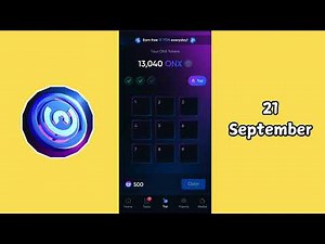 ONUS Daily Code Today 21 September | ONUS Tap Tap Tap Daily Code | ONX Daily Code | $ONX Coin Airdro