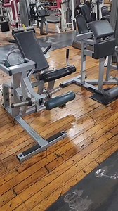Paramount leg extension and standing leg curl plate load Frames excellent condition Pads do have a couple spots but still functional and comfortable Www.superfitnessgymequipment.com | Superfitness New & Used Gym Equipment