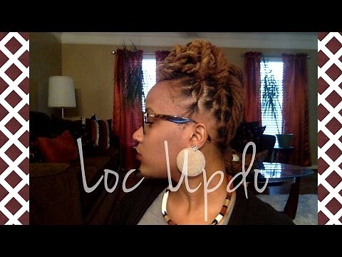 Freestyle Loc Updo Style on Medium Length Hair +TUTORIAL