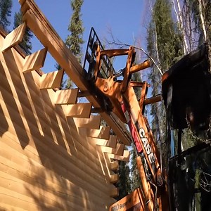 4.5K views · 89 reactions | Log Cabin Building TIMELAPSE Built by ONE MAN (and Grandson) | Camping & Survival Skills | Facebook