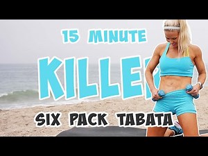 15 MINUTE TABATA ABS WORKOUT [With Light Weights] | Killer Six Pack | No Repeats