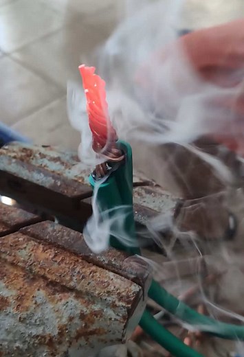 Satisfying Induction Brazing on Massive Copper Cables #InductionHeating #InductionBrazing #Brazing #CopperCable #CableWelding @TikTok