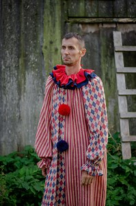 Vintage Harlequin Costume, Red & Blue Diamond Jumpsuit - Etsy