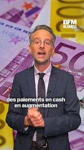 Avec l’inflation, le cash revient ! 💰 Avec le sans contact et les paiements par smartphone, on pourrait penser que le cash tend à disparaître. Pourtant, selon le GIE Cartes Bancaires, on retire aujourd’hui 5% d’argent en plus aux distributeurs qu’en 2022. 🎙Frédéric Bianchi | BFM Business