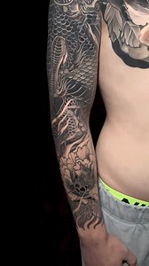 Just completed an epic full-sleeve Kirin with a stunning chest piece! Designed by @jessyentattoo. Thank you so much for taking this journey with me. Can’t wait for our next project together. Stay safe, my friend. 🙏.@eternalink @h2oceanproteam @ozonetattoo.equipment @jessyendotcom @mytattooandpiercing .#jessyen #horiyentattoo #kirin #sleevetattoo #tattooideas #tattooconcept #tattoostyle #japaneseinfluence #peonyflower #麒麟.Special thanks to @themanyao for the video | Horiyen (JessYen)