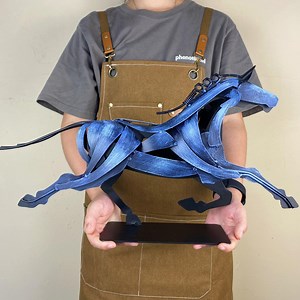 Handmade Metal Horse Sculpture: Rustic Iron Art, 3D Hand-painted Decor - Etsy