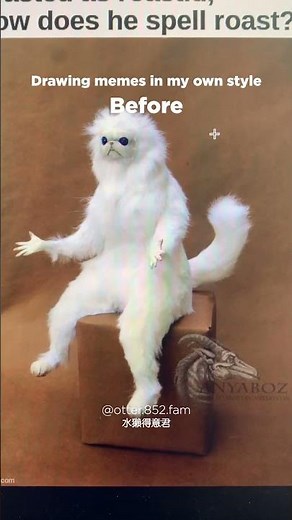【meme 迷因梗圖】Draw Confused White Monkey/Persian Cat memes in my style｜重現白猴迷因！