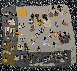 African American Framed Textile Canvas Print, Hand Stitched Art Design - Etsy UK