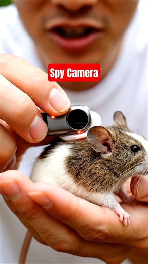 Spy Camera Attached on Mouse #mousetrap #satisfying