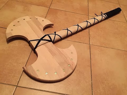 Making a double bit wooden axe