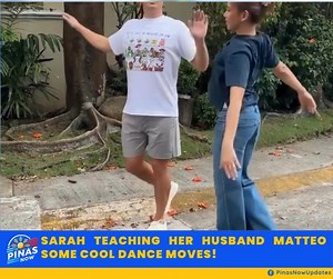 Pop Star Royalty" Sarah Geronimo shared an adorable moment with her husband Matteo Guidicelli, teaching him some dance moves in a fun video. Fans couldn’t get enough of their sweet chemistry and lighthearted interaction, solidifying their status as one of the most loved celebrity couples. ❤️ #SarahGeronimo #MatteoGuidicelli #PinasNow #PinasNowUpdates #ctto | Pinas Now