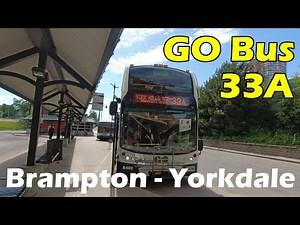 4K GO Bus 33A Ride From Brampton Bus Terminal To Yorkdale Bus Terminal (Duration 55min)