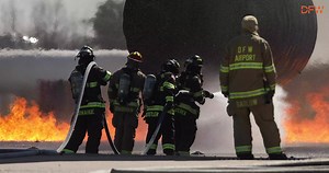 👨‍🚒 This week, exercises are taking place at our Fire Training Research Center. You may see smoke or flames during the scheduled times: http://dfw.to/FTRC 🚒 | DFW Airport