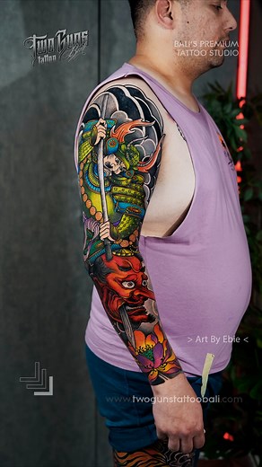 Japanese-Style Full-Arm Sleeve Tattoo Art