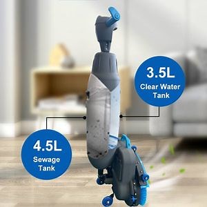 [Hot Item] Double Brush Hand Push Electric Power Floor Scrubber Dryer Manual Tile Cleaning Machine