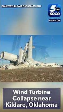 😲 Destruction left behind after wind turbine collapses in northern Oklahoma