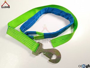 [Hot Item] 5t 50mm 2m Recovery Winch Towing Strap with Flat Snap Hook