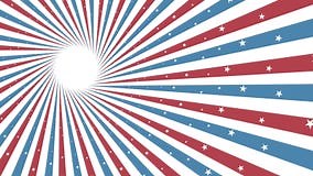 Patriotic Red, White, and Blue Vertical Radial Stars Animation Looping Background for 4th of July Independence Day Stock Video - Video of independence, clean: 388883275