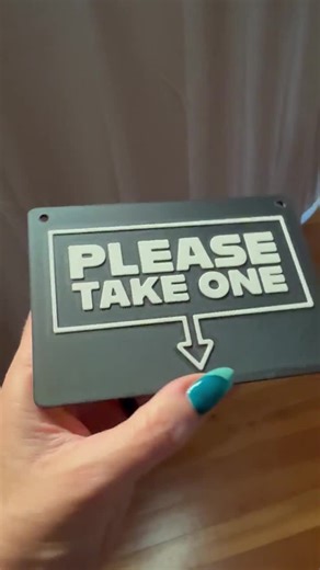 Delivery Driver Snack Cart Sign: "please Take One" 3D Printed PLA - Etsy