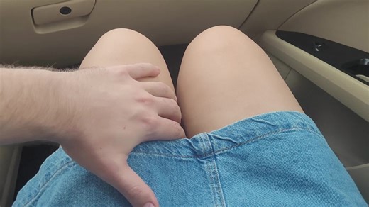 I Let Stranger Touch My Pussy in The Car No Panties Under The Dress