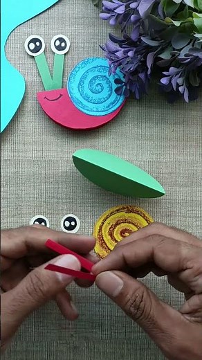 Moving Snail 🐌 paper toys | paper toy | How To Make Easy Paper SNAIL | Easy paper crafts