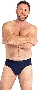 Mens Brief - Moderate Heavy Absorbency - Leakproof Absorbent Mens Underwear - Incontinence Underpants for Men Navy - 10/S