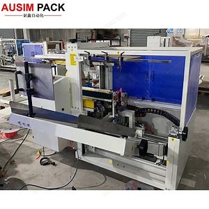 [Hot Item] Automatic Cardboard Economic Adhesive Tape Case Carton Box Bottom Sealer Erector with Bottom Sealing