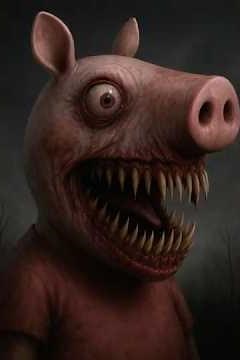 Horror versions of the Peppa Pig characters