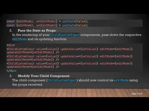 Handling State of Multiple Inputs in React: Toggle Each Input's Edit Mode Efficiently