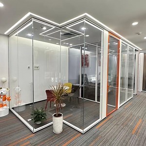 [Hot Item] Frameless Clear Transparent Glass Partition Wall Vertical Full View Interior Glass Wall