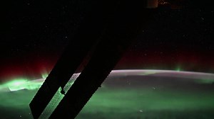 Earth Aurora Borealis Views: December 28, 2025 | International Space Station [Note: Video Date Error] FriendsofNASA.org: Expedition 74 flight engineer and NASA astronaut Chris Williams: "The view out of the International Space Station (ISS) cupola can be stunning. This timelapse video captures the Aurora Borealis from the port window of the ISS cupola window as we orbit over the Northern US and Canada. You can also see the Moon set behind the station solar panels and even a shooting star! The sh