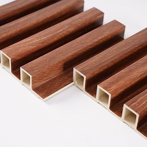 [Hot Item] Factory Price Customized Background Wall Panel WPC Groove Walnut Fluted Panels
