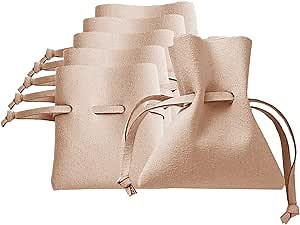 Amazon.com: Trendlooks Drawstring Jewelry Pouch 5 Pack Luxury Purple Microfiber Jewelry Storage Bag for Rings, Necklace, Pendant (BEIGE) : Clothing, Shoes & Jewelry