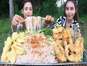 85K views · 2.4K reactions | Fish crispy with noodle salad cook recipe | Polin chan | Facebook