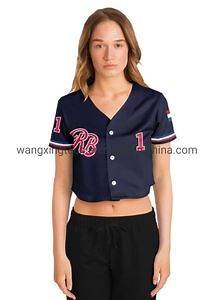 [Hot Item] Custom Crop Baseball Shirt for Women Girls