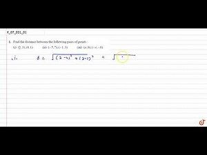 Find the distance between the following pairs of points : `(i)\\\\ (2,3),(4,1)\\\\ (i i)\\\\ (5,\\\\ 7),...