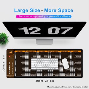 [Hot Item] Microsoft Shortcut Mouse Pad Keyboard Shortcuts Mouse Mat for PS/Ai