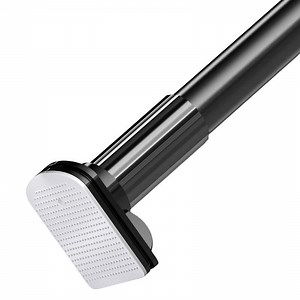 Spring Tension Curtain Rod for Room Divider 43 to 122 inches,Adjustable Shower Curtain Rods,No Drilling,Black