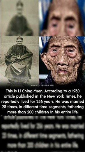 👴 The man who outlived 23 wives... #immortality #mindblowingfacts #unsolvedmysteries