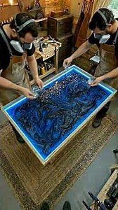 Satisfying DIY Glowing Epoxy Resin Table Build (Galaxy Effect!) 🌌