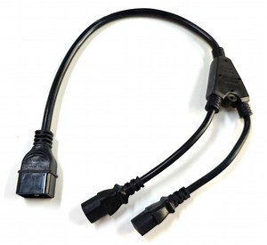 [Hot Item] UPS Server Y Splitter Adapter Cable Power Cord Extension Cord C14 to 2 X C13 / C20 to 2X C13 for Computer