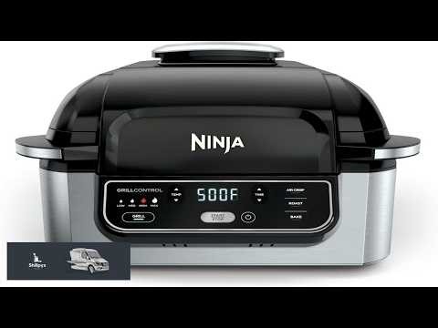 Ninja AG300 4 in 1 Indoor Grill with 4 Quart Air Fryer with Roast Bake